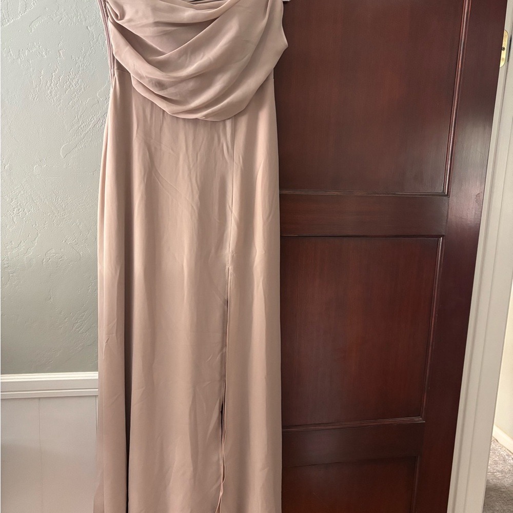 Birdy Grey Cream Tan Sleeveless Gown